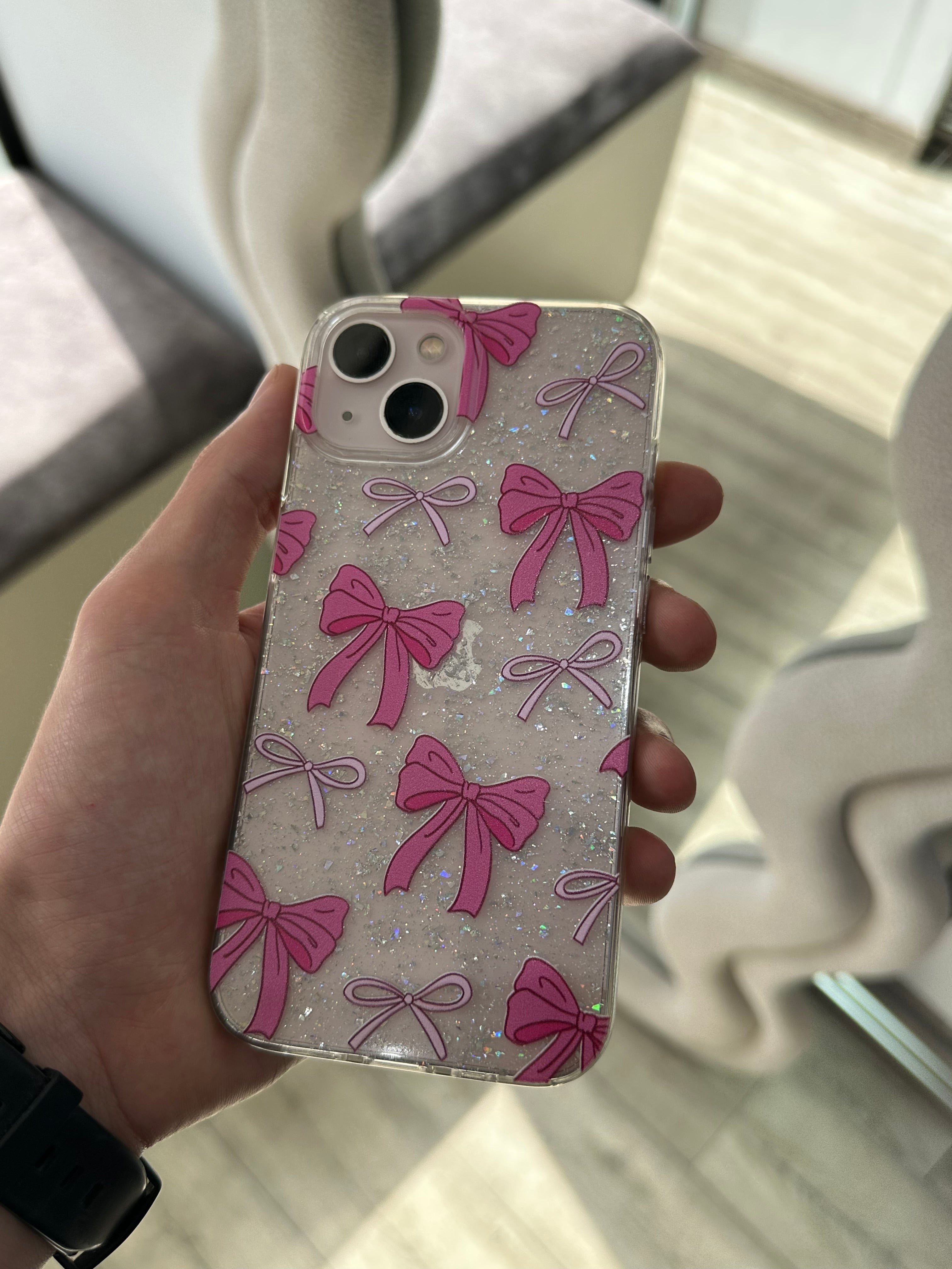 Coque nœuds rose