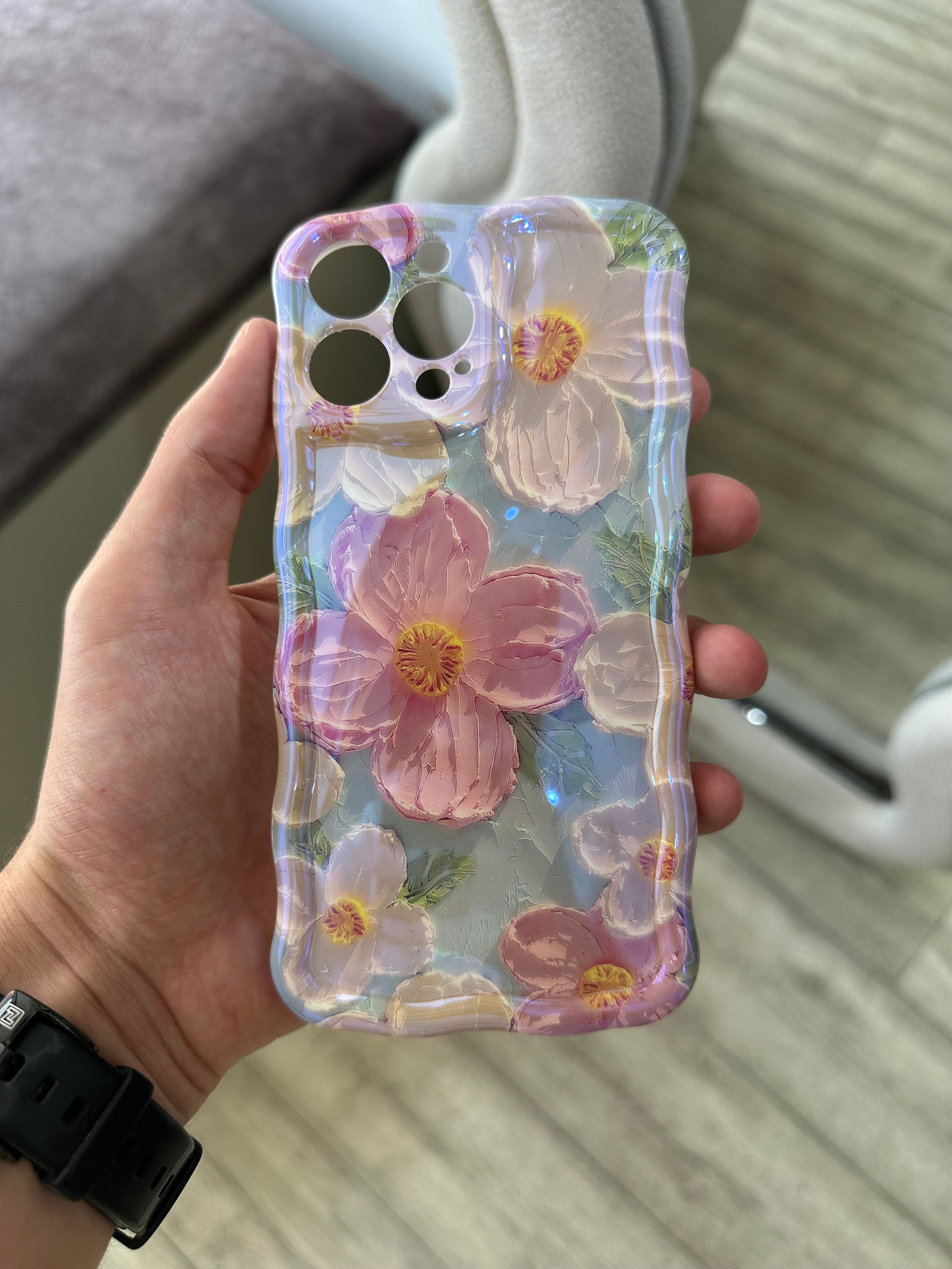 Coque fleur 3D