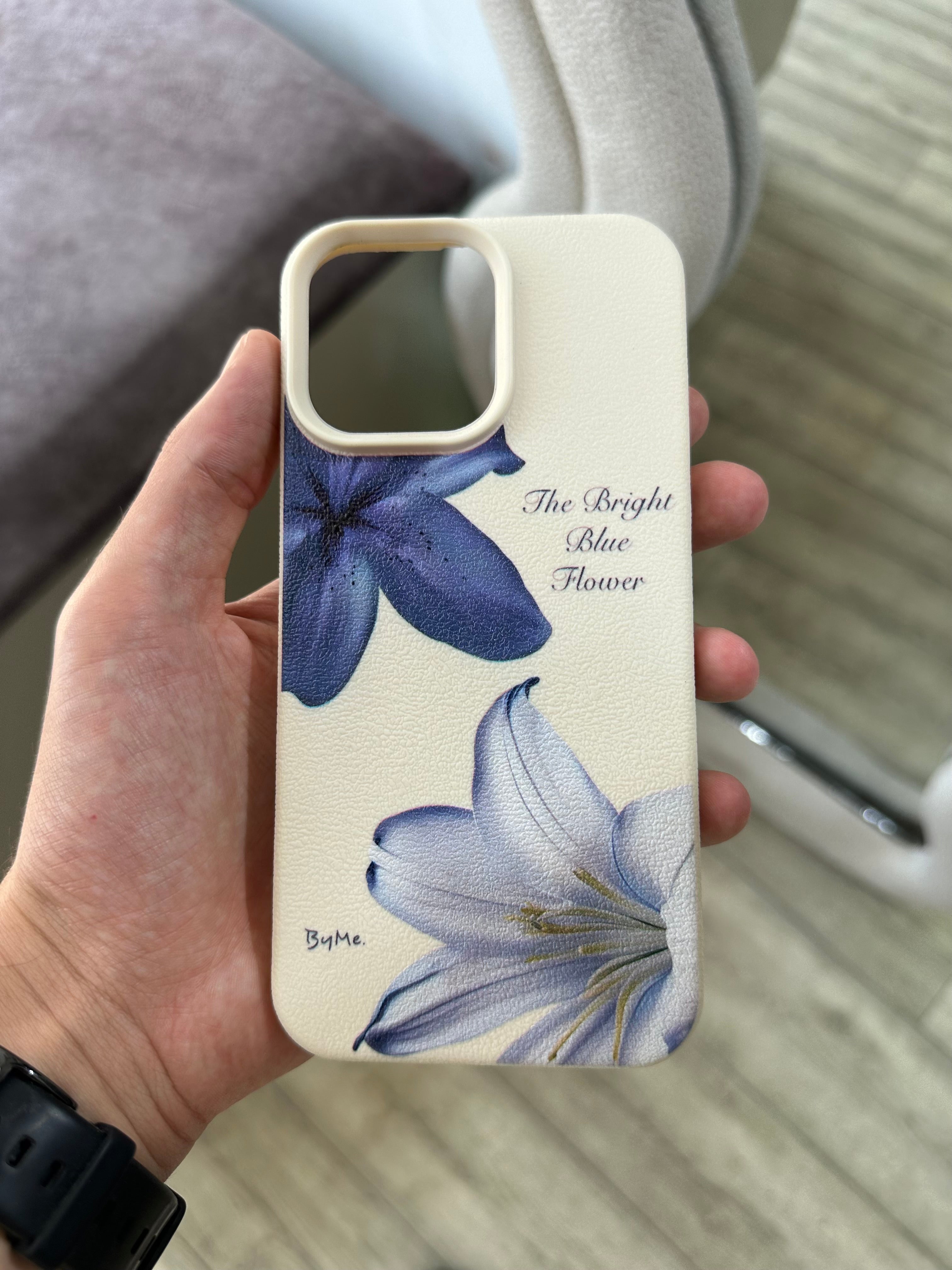 Coque fleur bleu