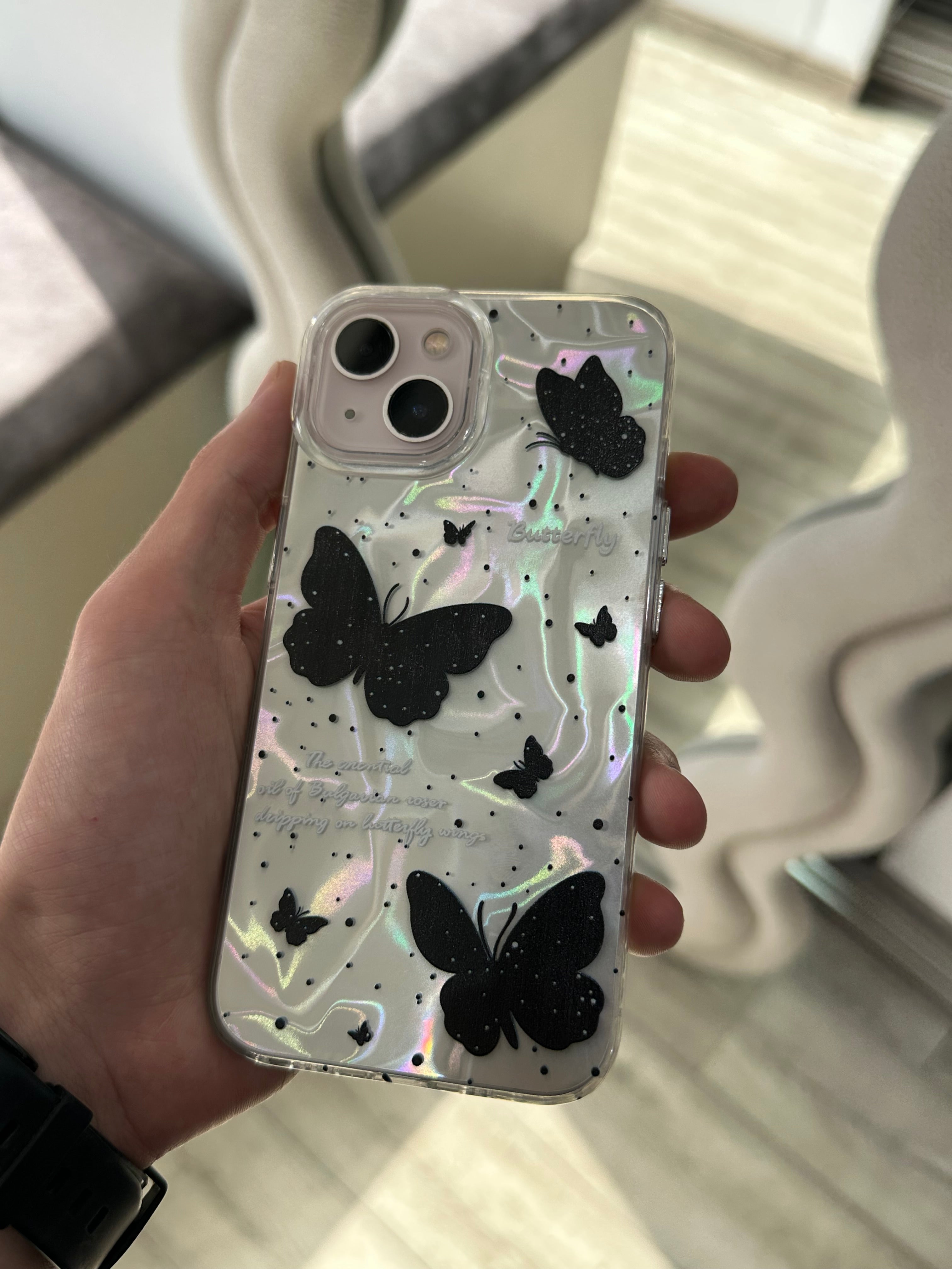 Coque papillon noir