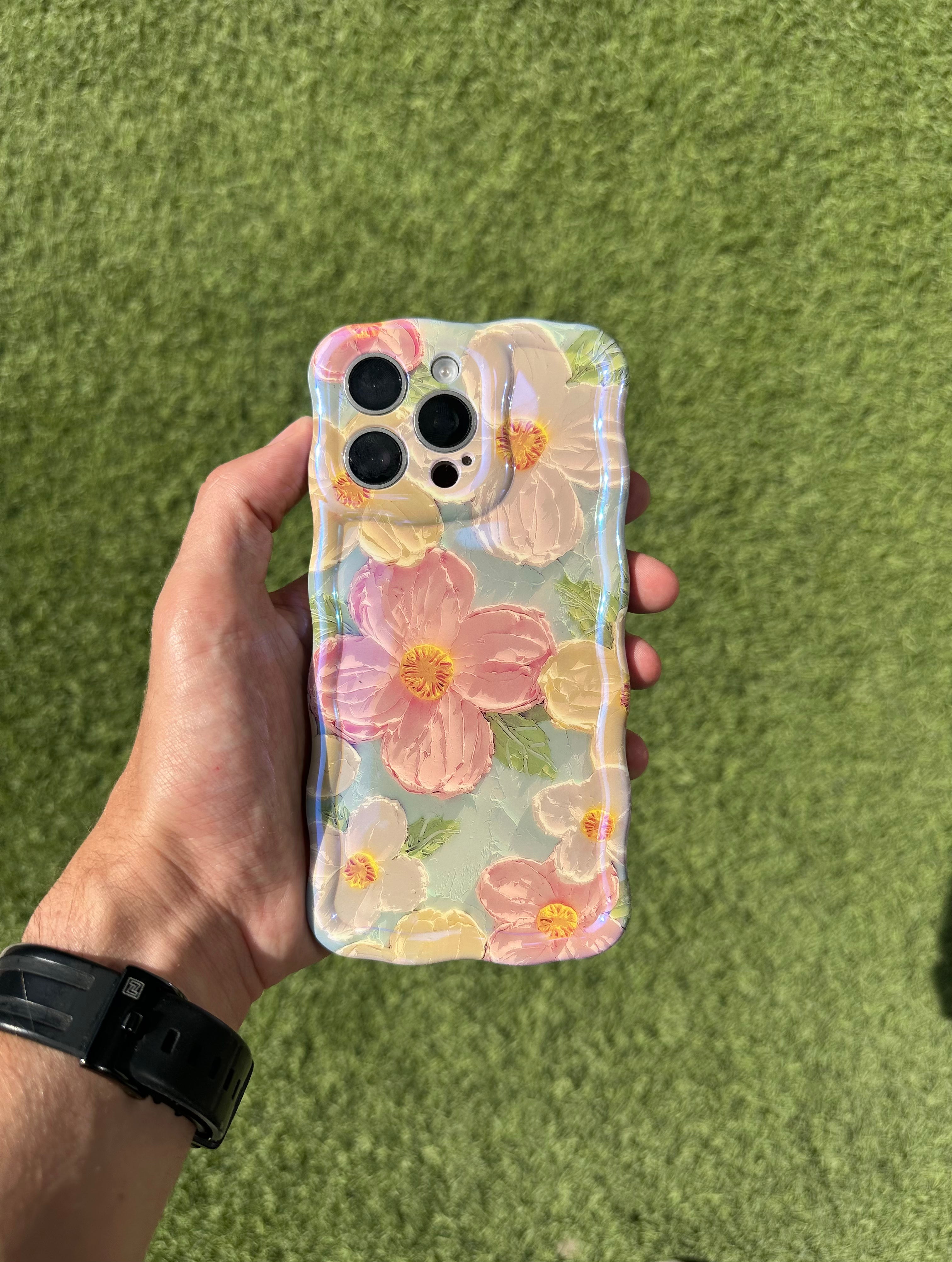 Coque fleur 3D